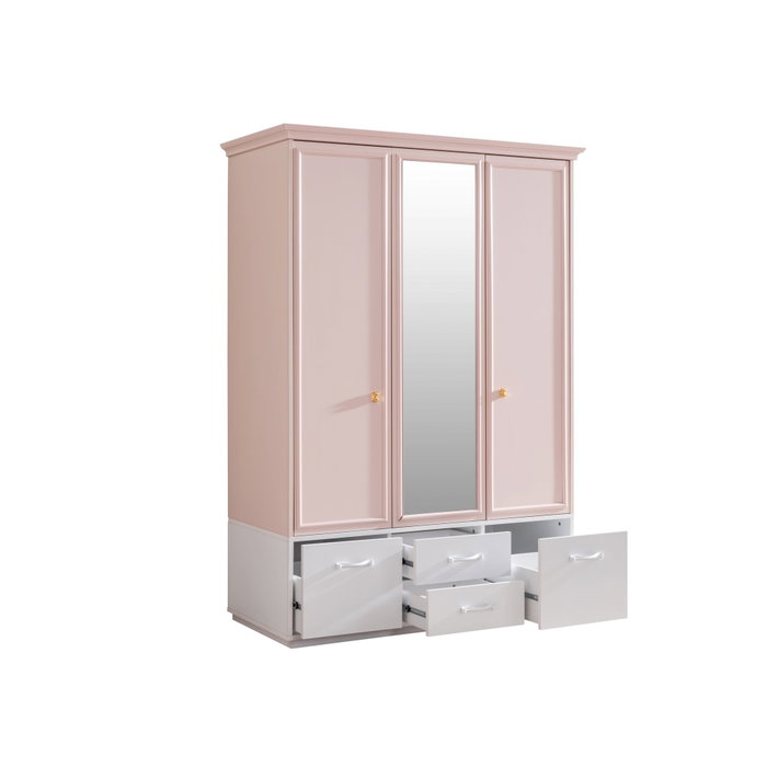 Hanah Home Armario Rosa y Blanco Hanah Home Armario Rosa y Blanco